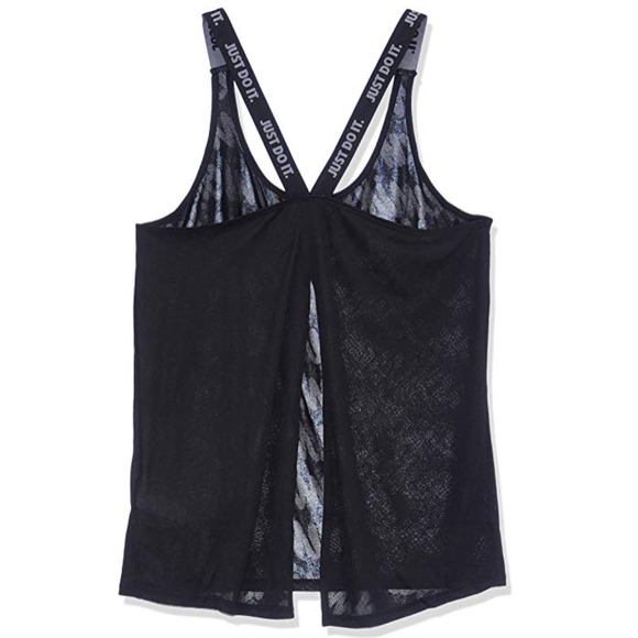 Nike Tank Elastika Split Back Training Drifit BLK - Picture 5 of 8